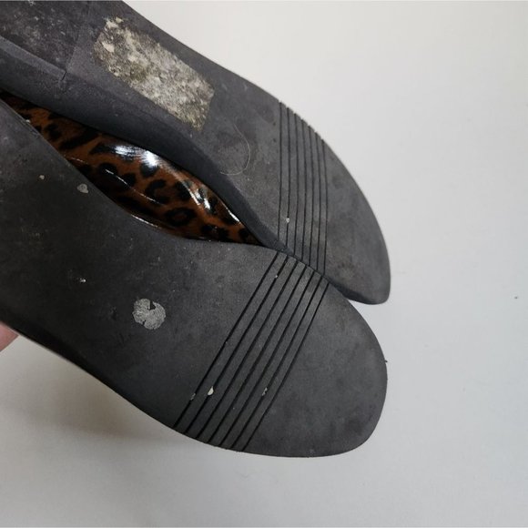 *SOLD* SALVATORE FERRAGAMO | Animal print loafers patent leather brown sz 6B - Picture 5 of 7